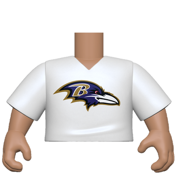 PY: Torso- ML SK3- VNeck(WH) Ravens, Image 1